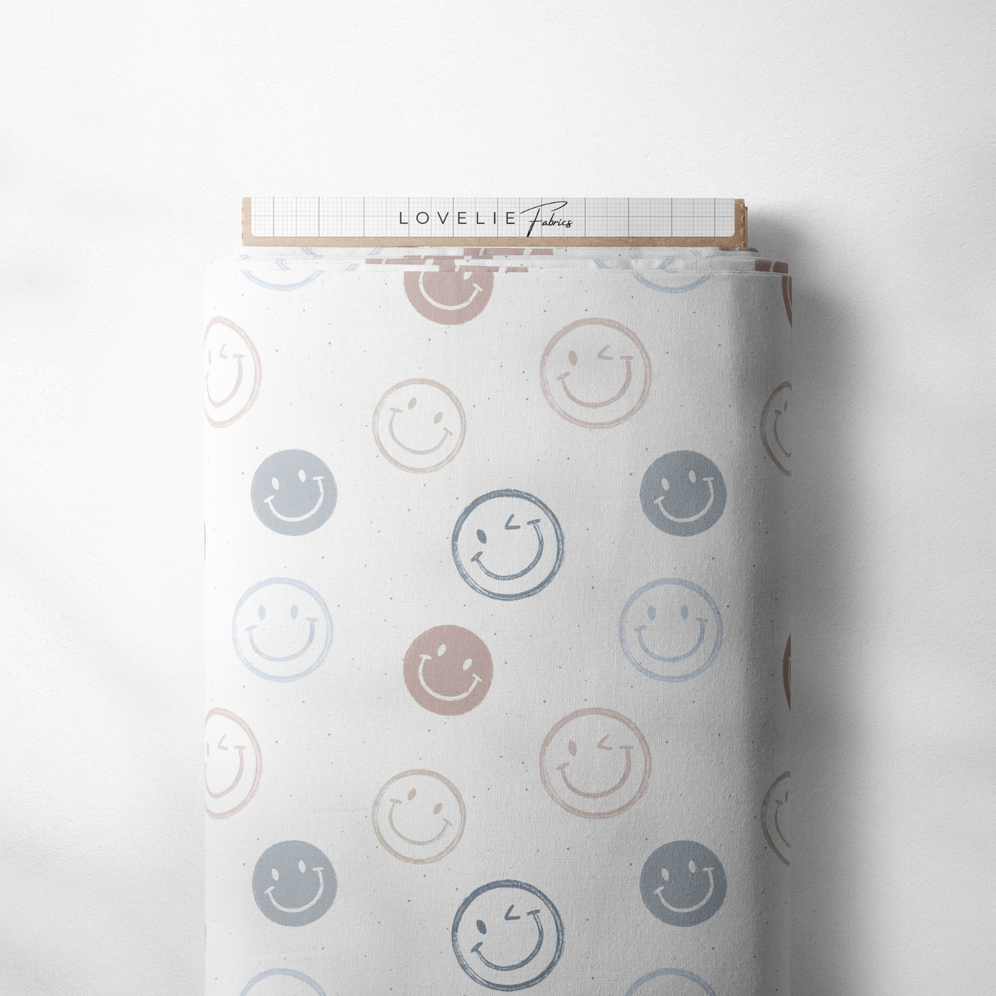 Ribjersey Smiley Pastell