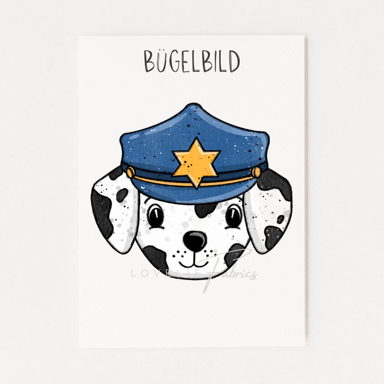Bügelbild Hundehelden Polizist