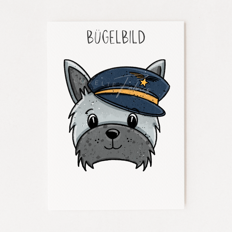 Bügelbild Hundehelden Sheriff