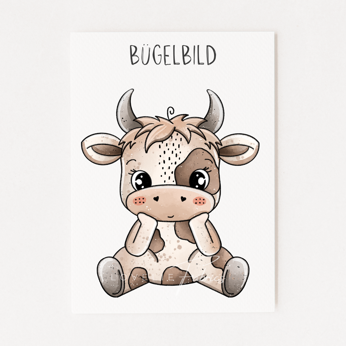 Bügelbild Schokokuh