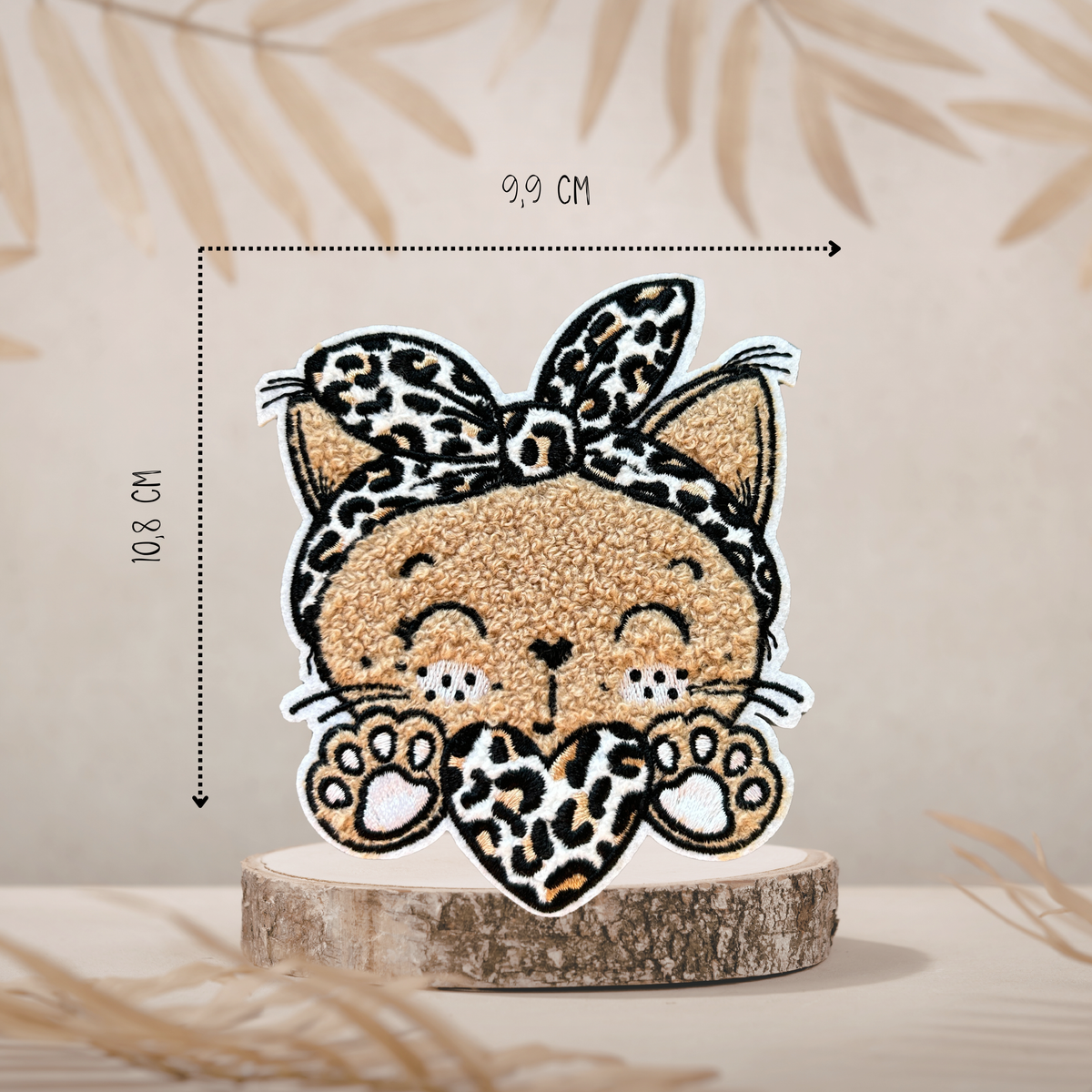 Chenille Patch Kitty Love