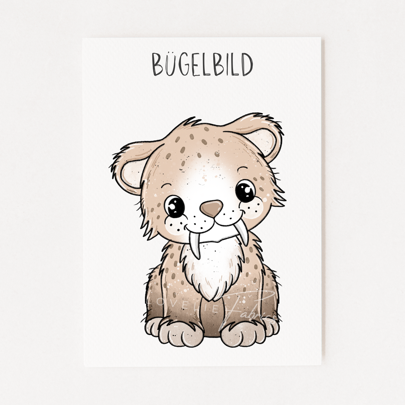 Bügelbild Säbelzahn