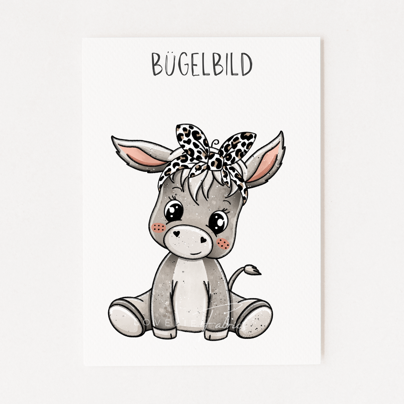 Bügelbild Leo Esel