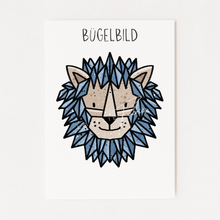 Bügelbild Robo Lion Blau