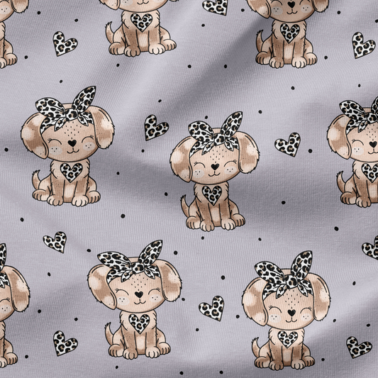 French Terry Leo Dogy Flieder