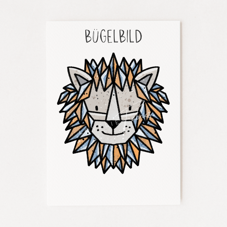 Bügelbild Robo Lion Orange