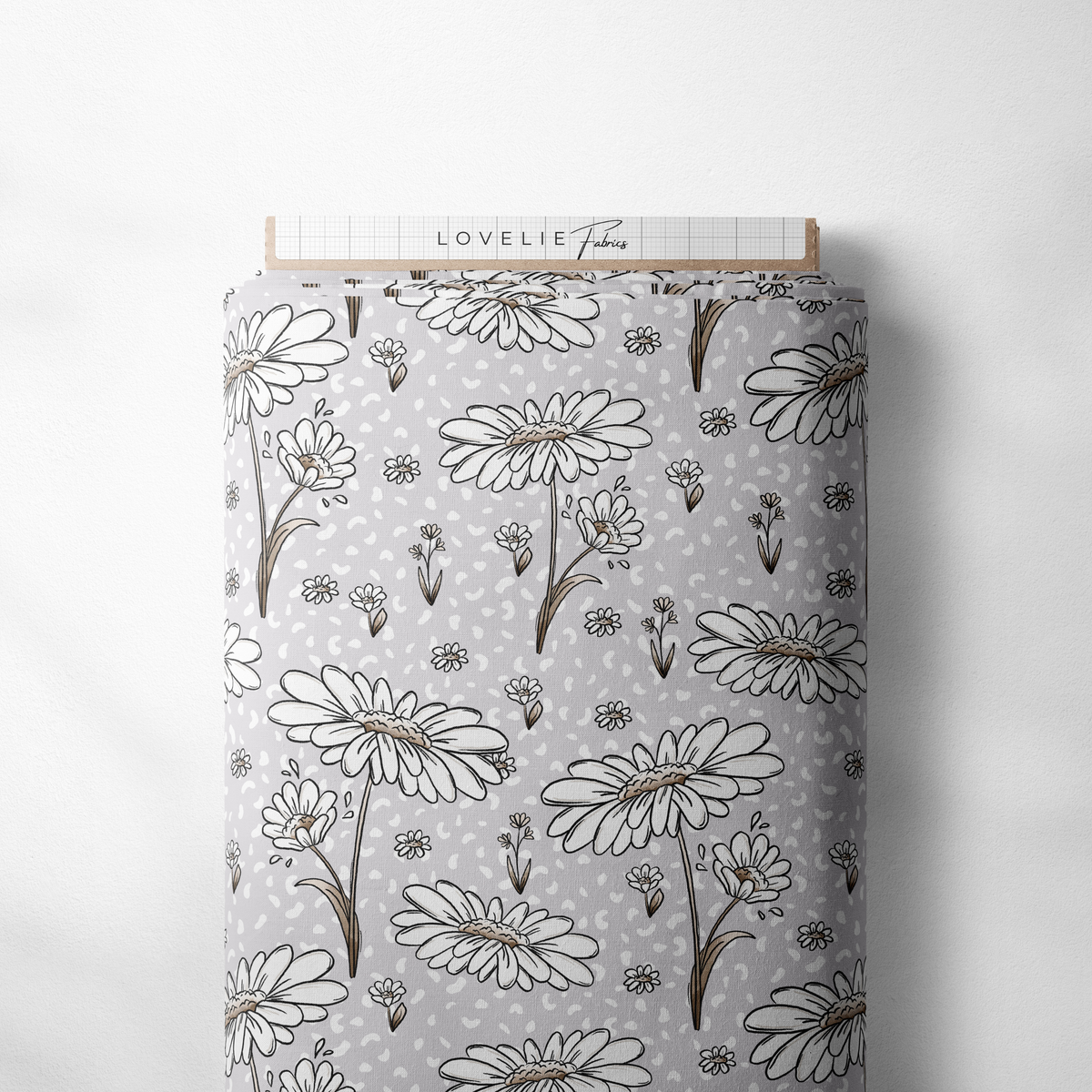 Bio French Terry Leo Blumies Grau