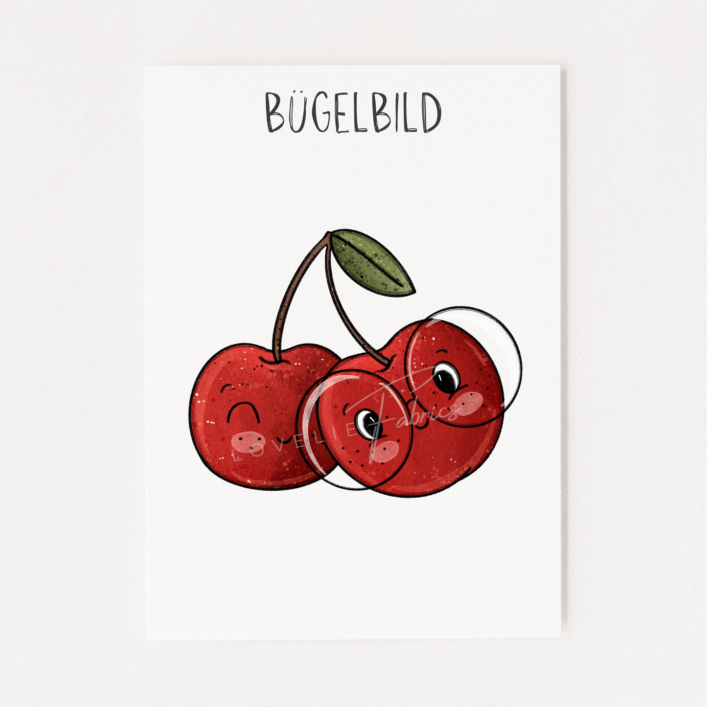 Bügelbild Kirschlein