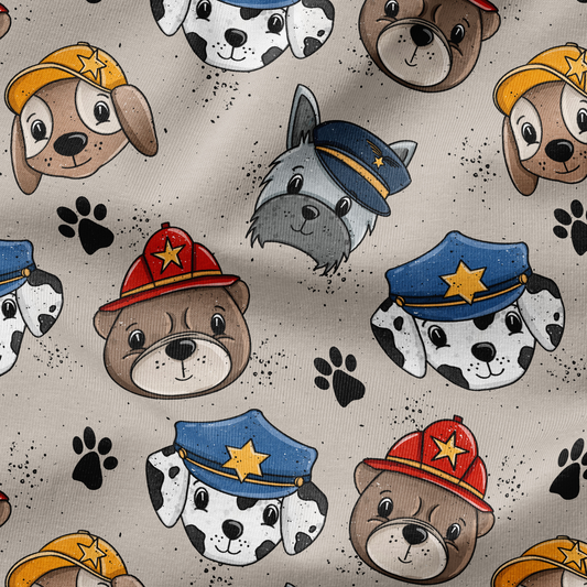 French Terry Hundehelden Beige