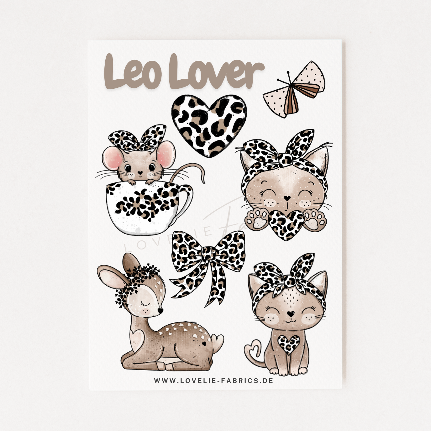 Bügelbildbogen Leo Lover