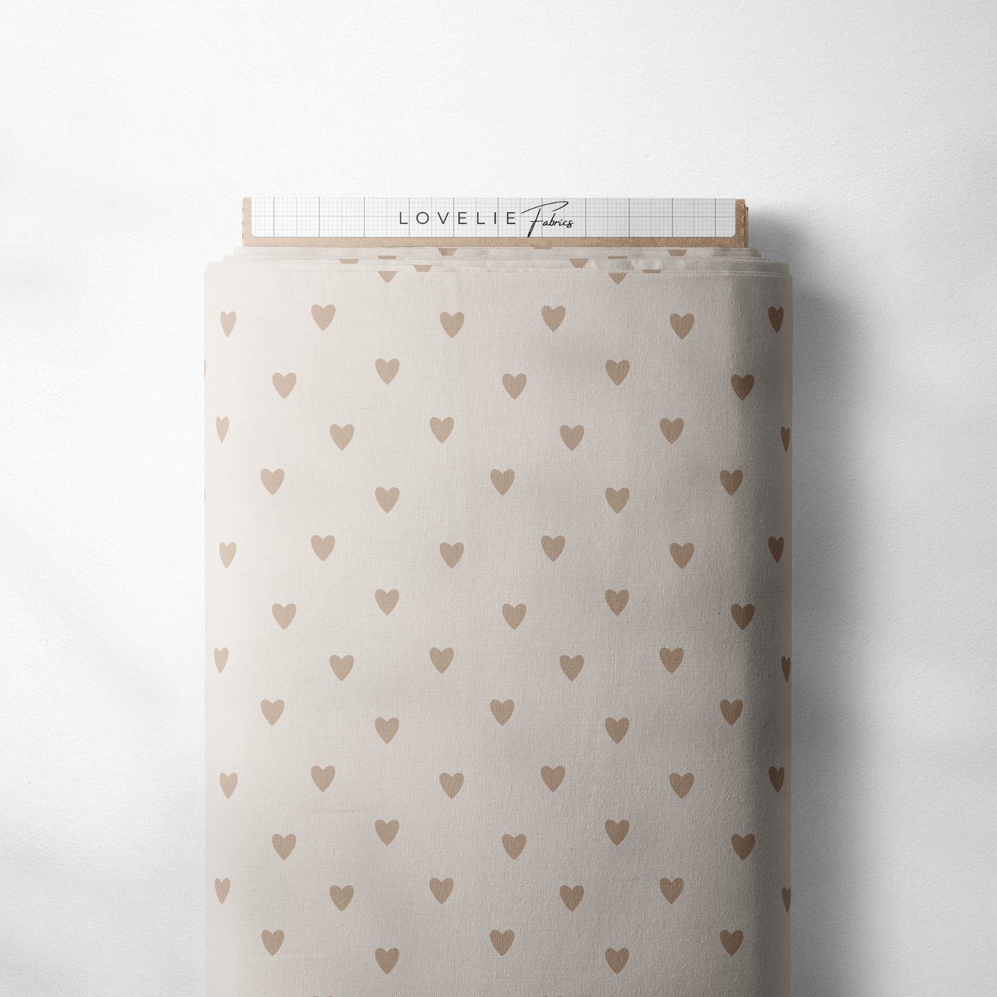 Ribjersey Heart Beige