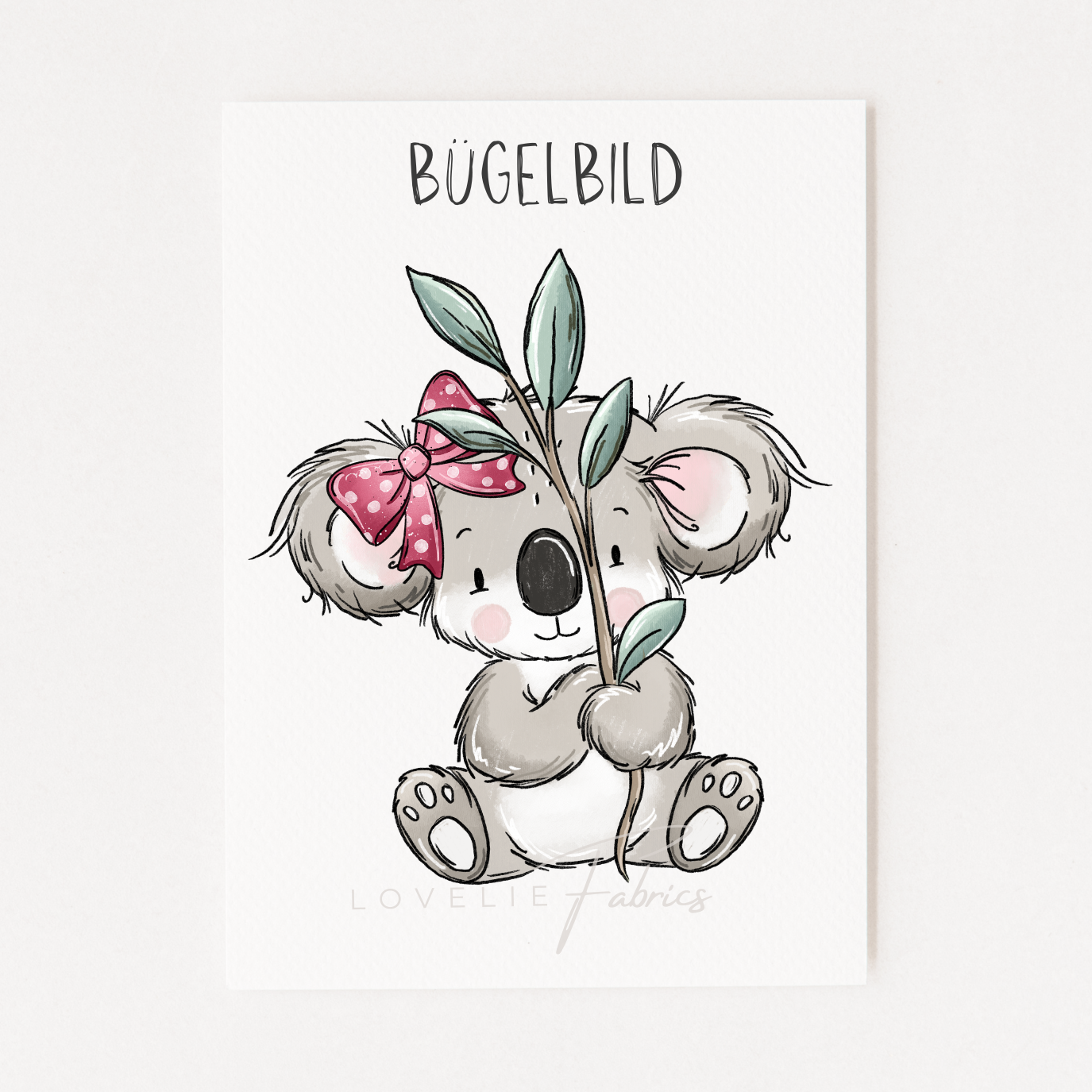 Bügelbild Koala Tag