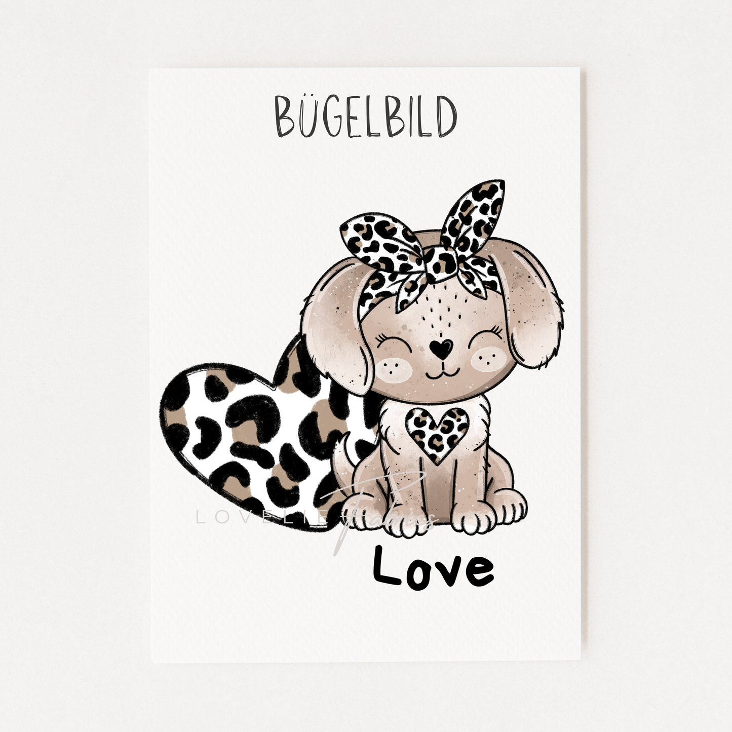 Bügelbild Leo Dogy ,,Love''