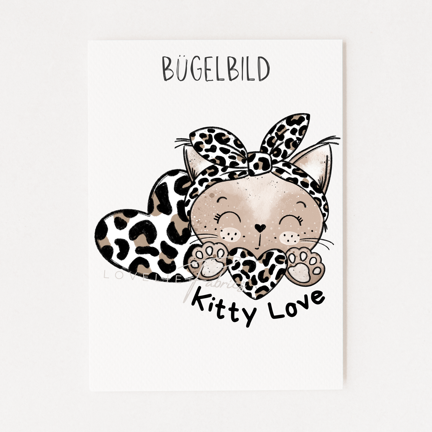 Bügelbild Leo Kitty ,,Love''