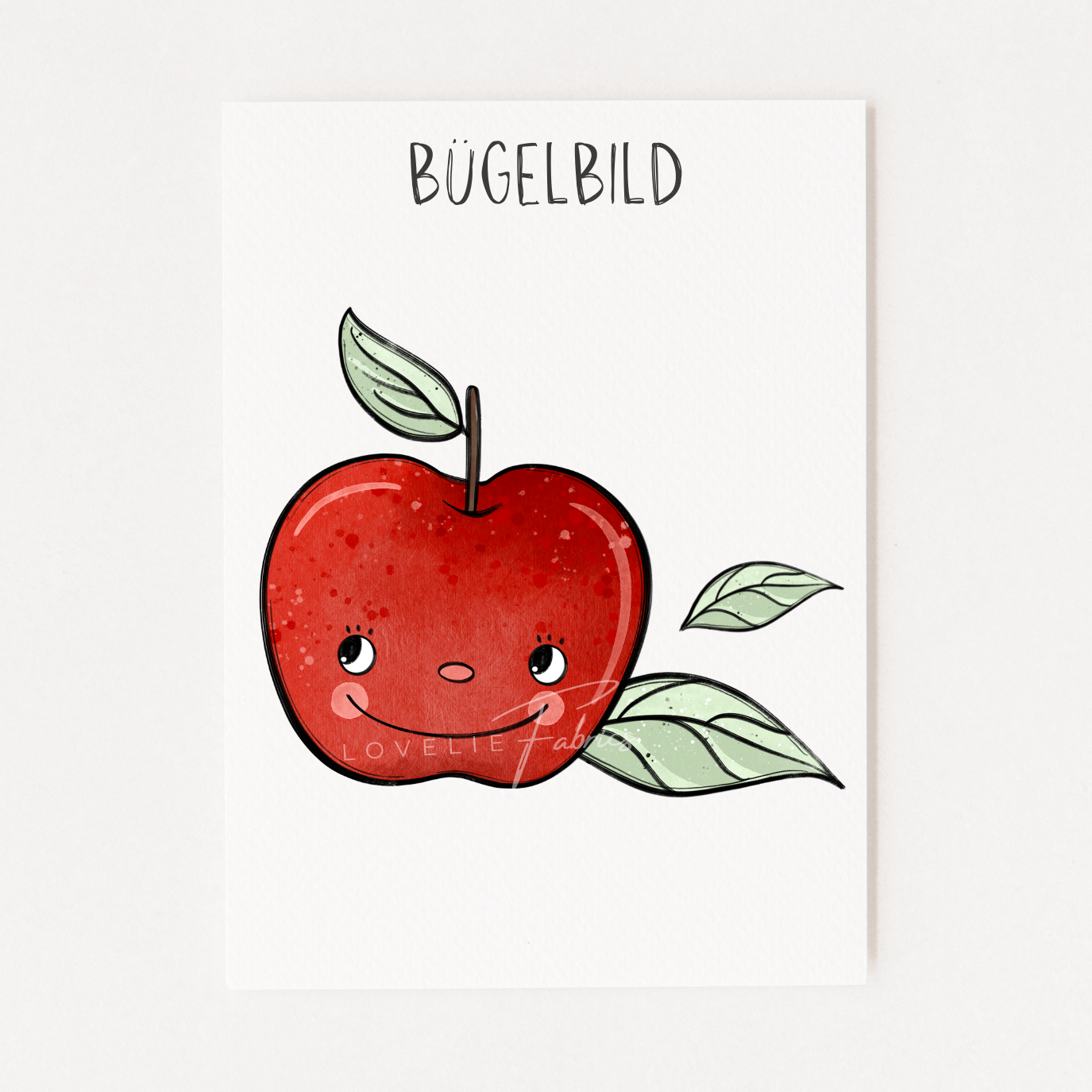 Bügelbild Apfel Bro