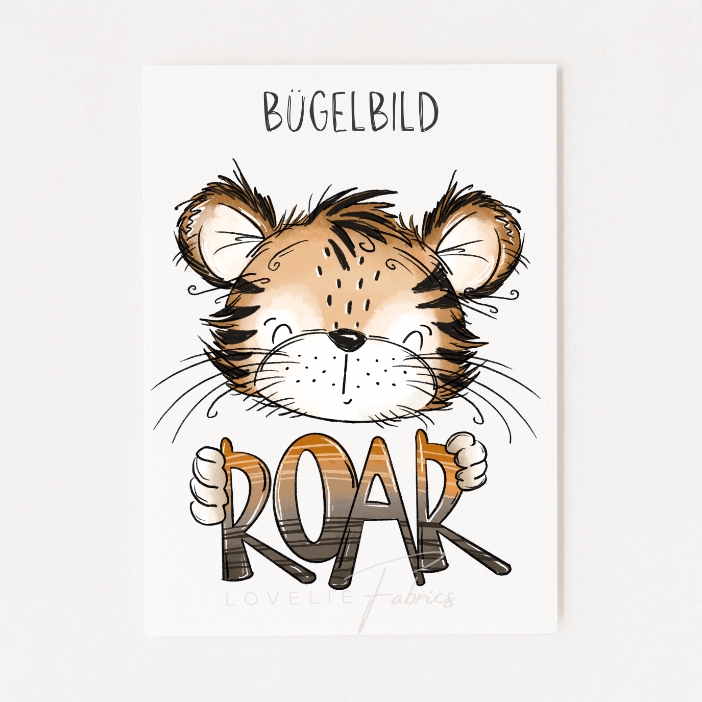XL Bügelbild Tiger Roarr