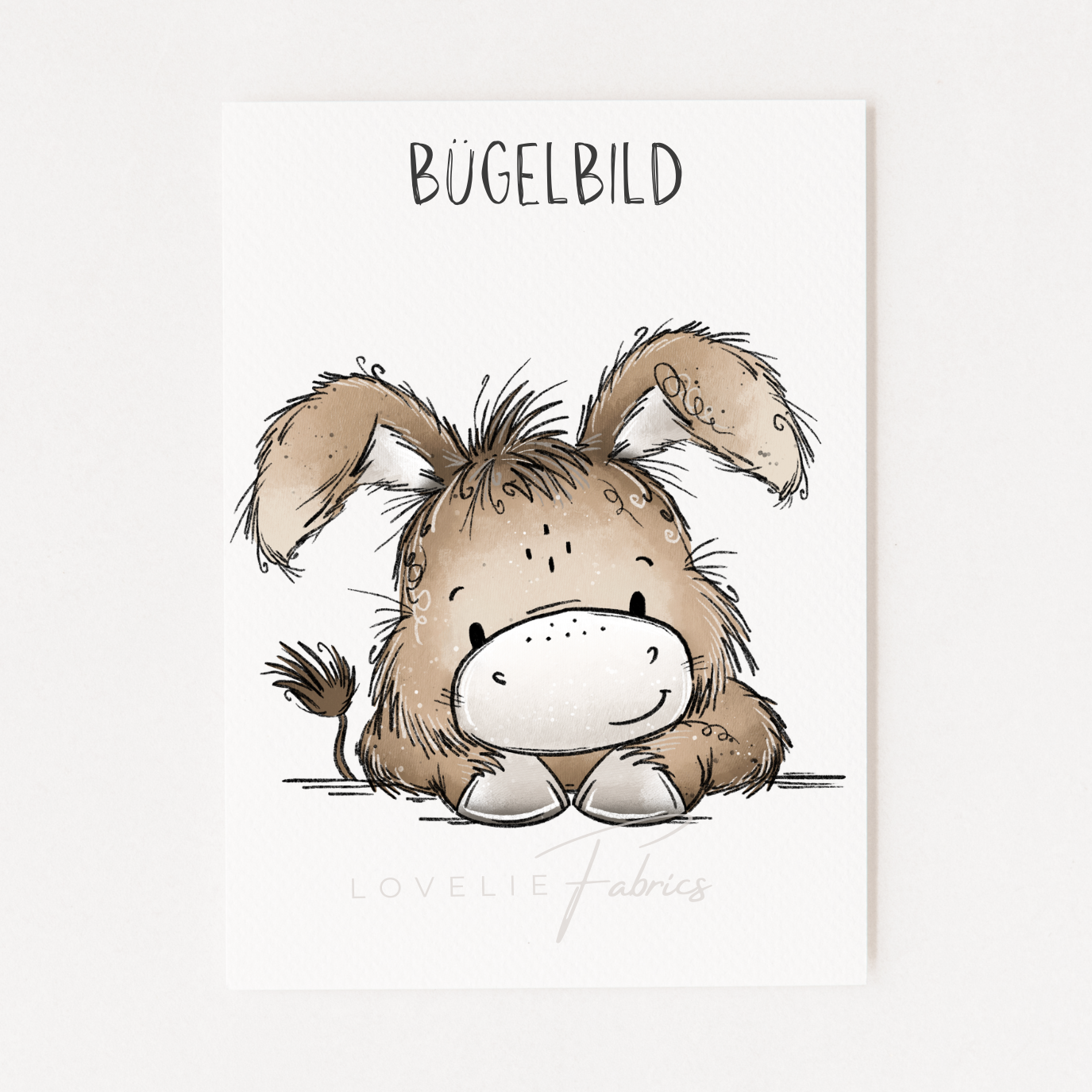 Bügelbild Esel Tag