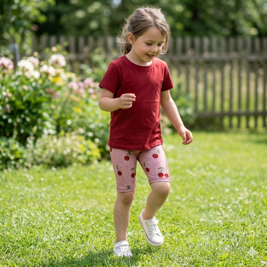 Jersey Denim Kirschenliebe