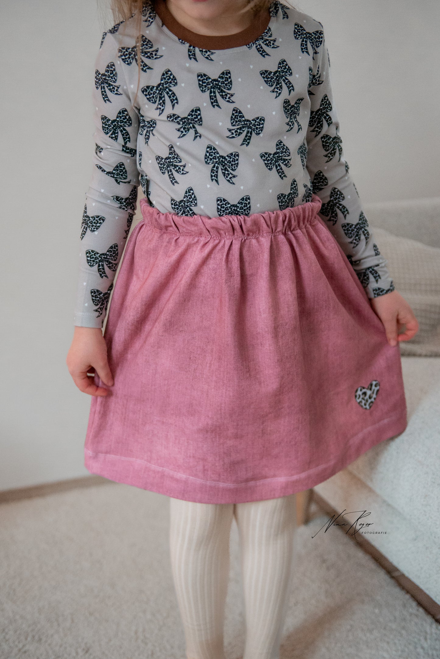 French Terry Kombi Denim Rose