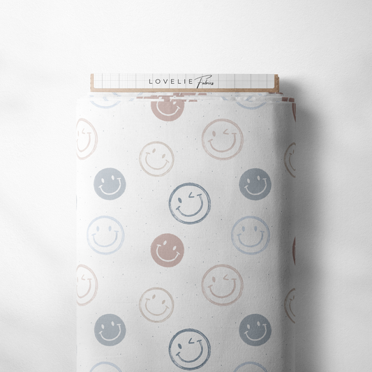 Ribjersey Smiley Pastell
