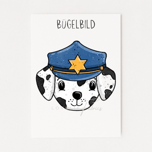 Bügelbild Hundehelden Polizist