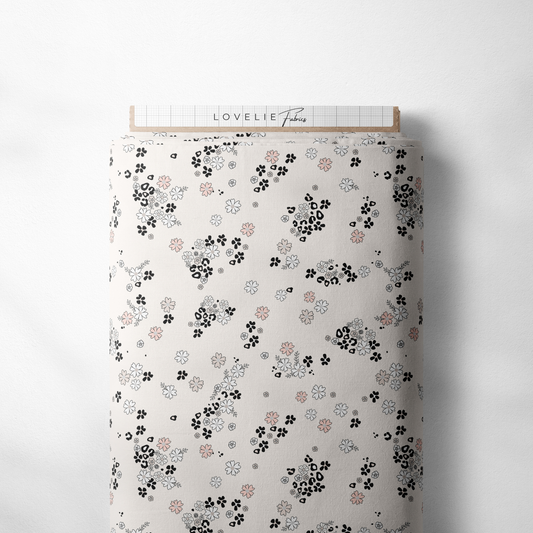 Ribjersey Ballerinchen Blumen Kombi