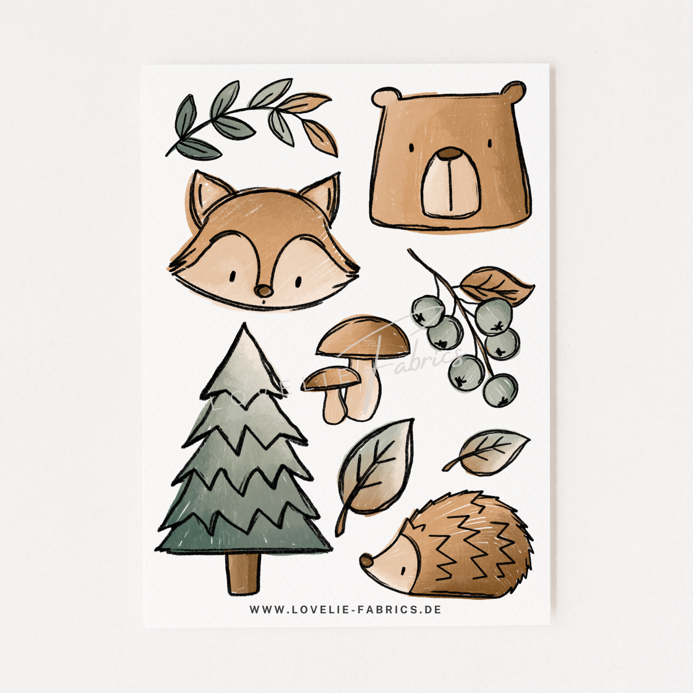 Bügelbildbogen Herbsties