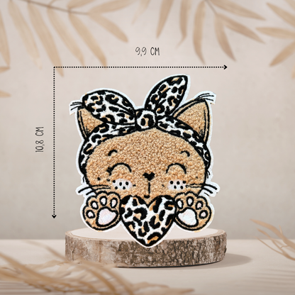 Chenille Patch Kitty Love