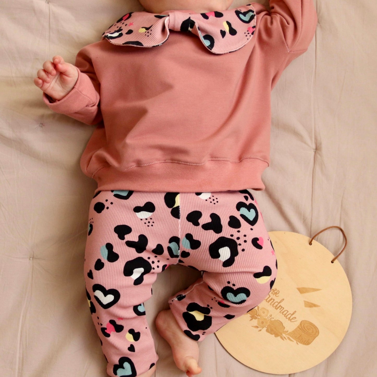 Ribjersey LeoLove Pink
