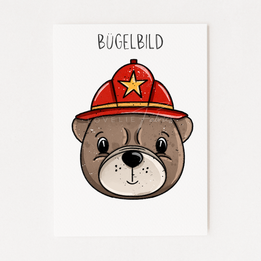 Bügelbild Hundehelden Feuerwehr