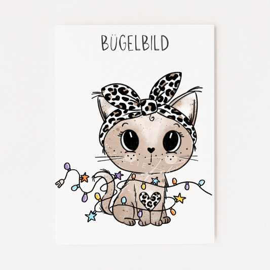 XL Bügelbild Leo Kitty Xmas