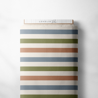 French Terry Blätterliebe Streifen Kombi