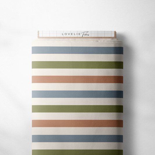 French Terry Blätterliebe Streifen Kombi