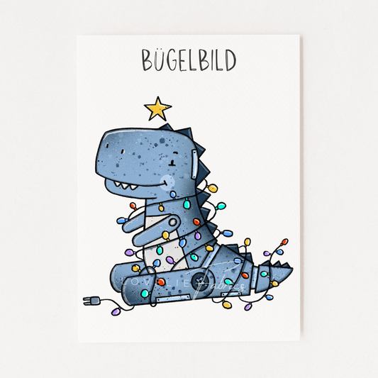 Bügelbild Robo TreeRex Blue