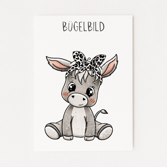 Bügelbild Leo Esel