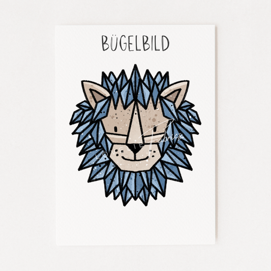 Bügelbild Robo Lion Blau
