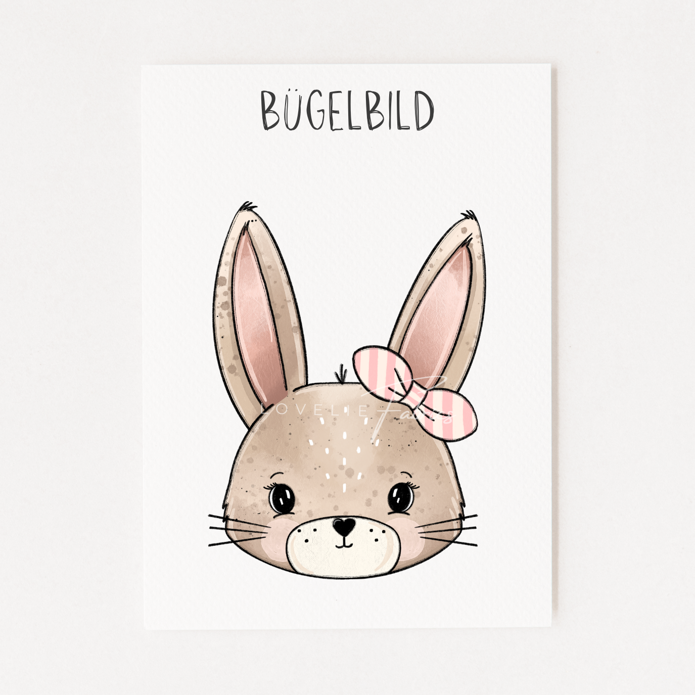 Bügelbild Hasi