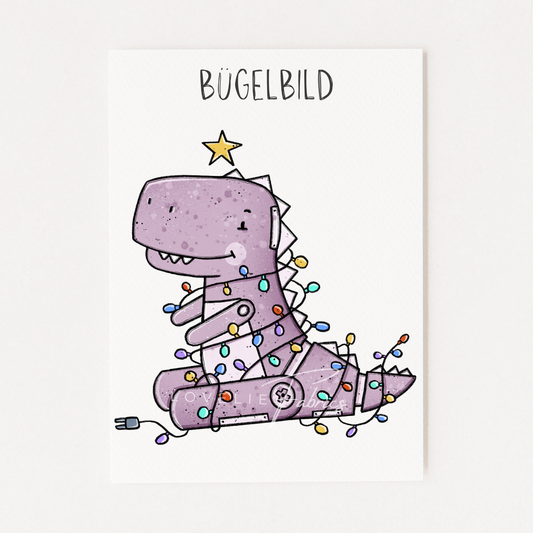 Bügelbild Robo TreeRex Lila