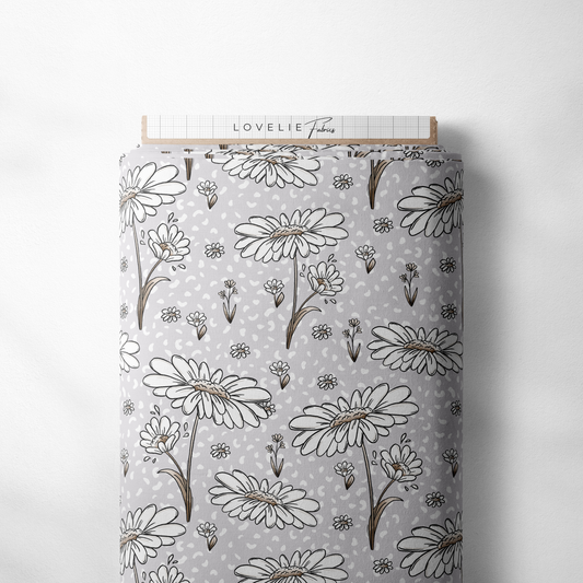 Bio French Terry Leo Blumies Grau