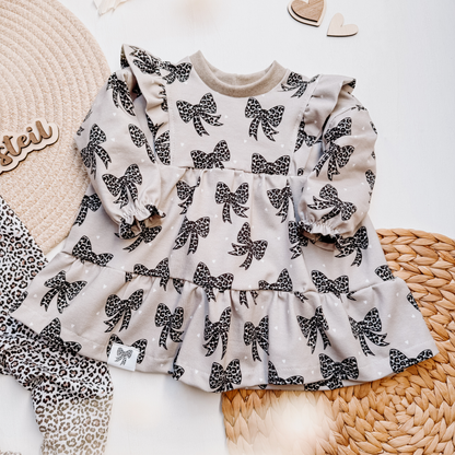 Jersey Leo Schleife Taupe