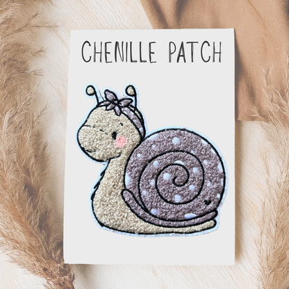 Chenille Patch Schnecke Lavendel