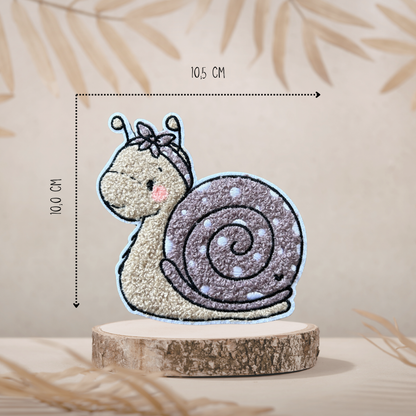 Chenille Patch Schnecke Lavendel