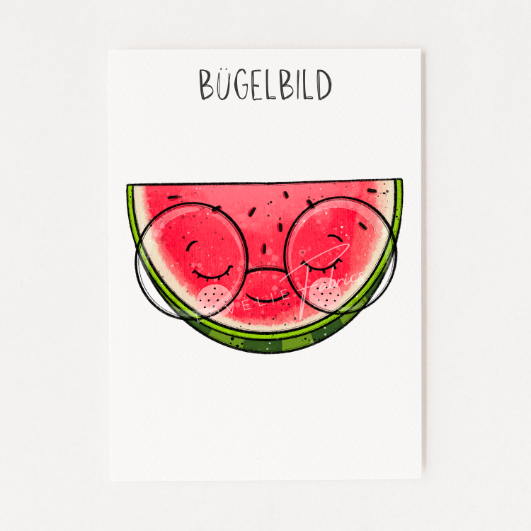 Bügelbild Melönchen mit Brille