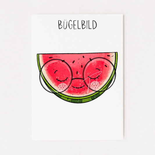 Bügelbild Melönchen mit Brille
