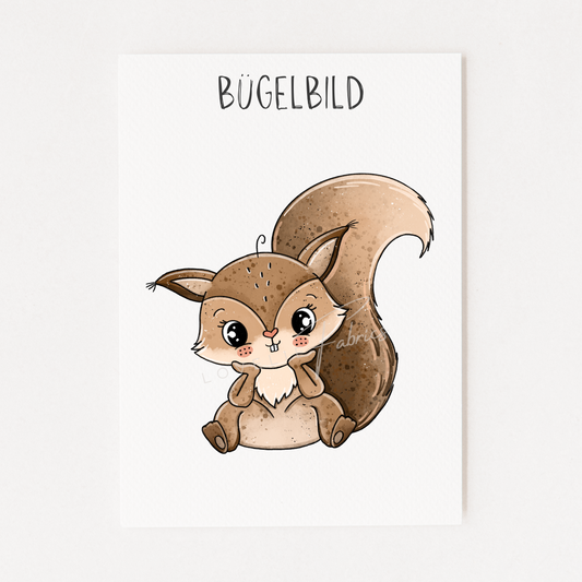 Bügelbild Eichhörnchen Zoe