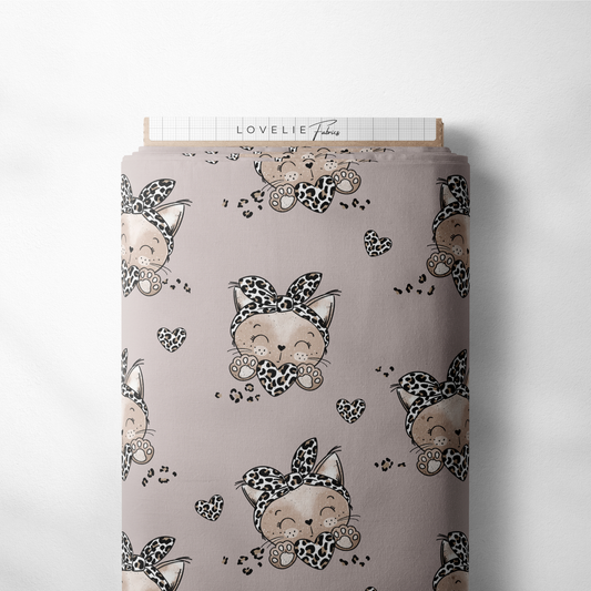 French Terry Kitty Love