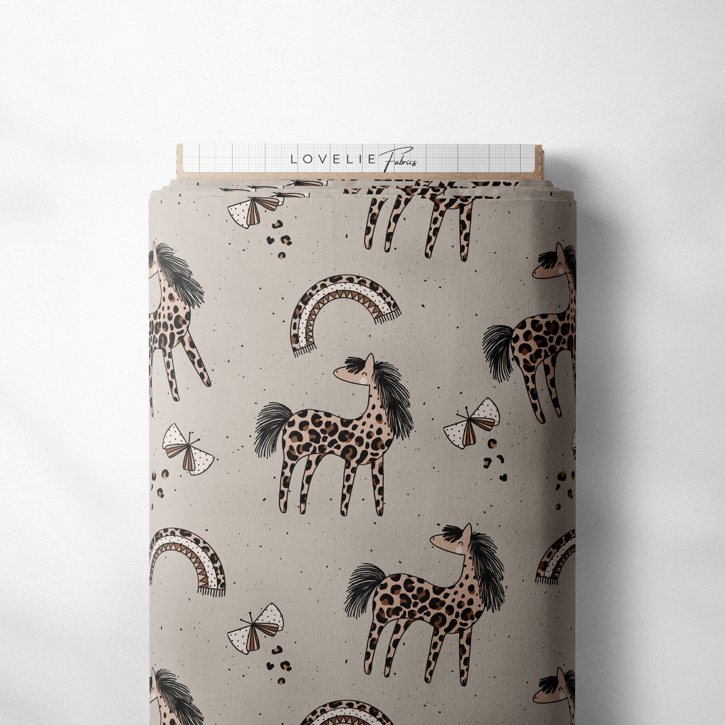 French Terry Leo Pony Taupe