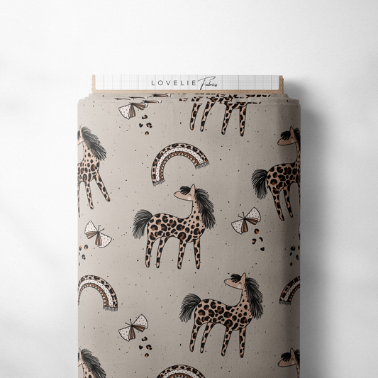 French Terry Leo Pony Taupe