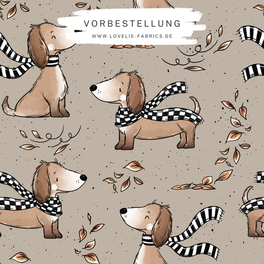 Vorbestellung: Dackel Herbst Beige