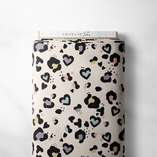 Ribjersey LeoLove Creme